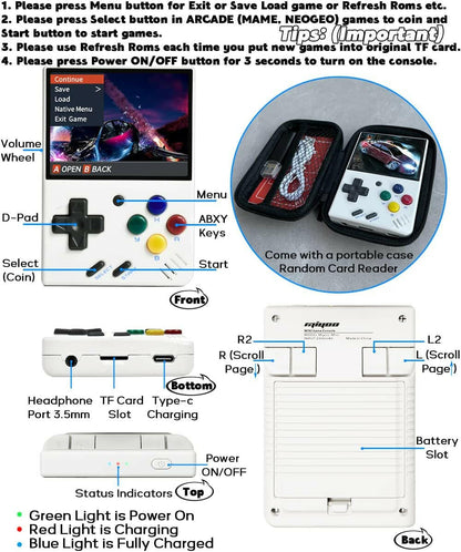 Miyoo Mini V2 Handheld Retro Game Console Retro White.