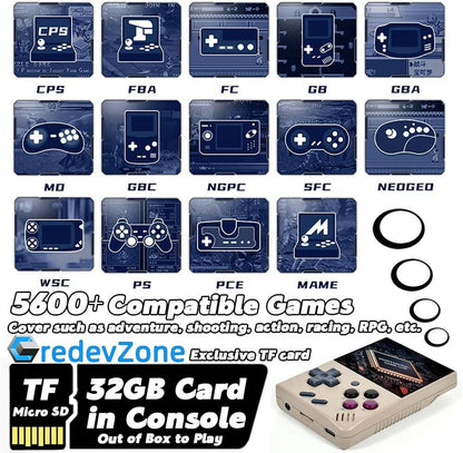 Miyoo Mini V2 Handheld Retro Game Console Retro Gray.